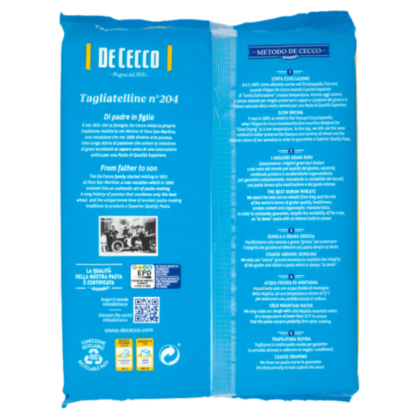 De Cecco Le Specialità Tagliatelline n°204 500 g