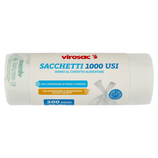 virosac Sacchetti 1000 Usi 34x60 cm 5 litri 200 pz