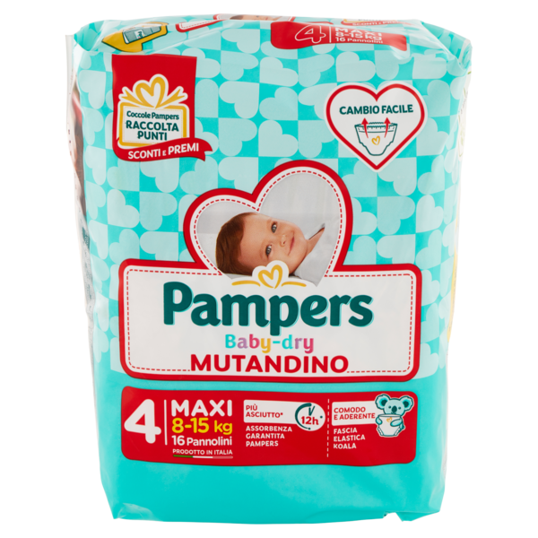 Pampers Baby-dry Mutandino 4 Maxi 16 pz