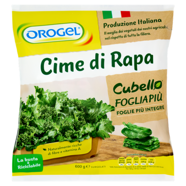 Orogel Cubello Cime di Rapa Foglia Più Surgelati 600 g