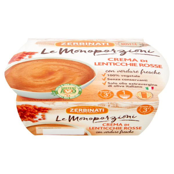 Zerbinati Le Monoporzioni Crema di Lenticchie Rosse 310 g
