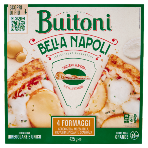 BUITONI Bella Napoli 4 Formaggi Pizza Surgelata 1 pizza 425 g