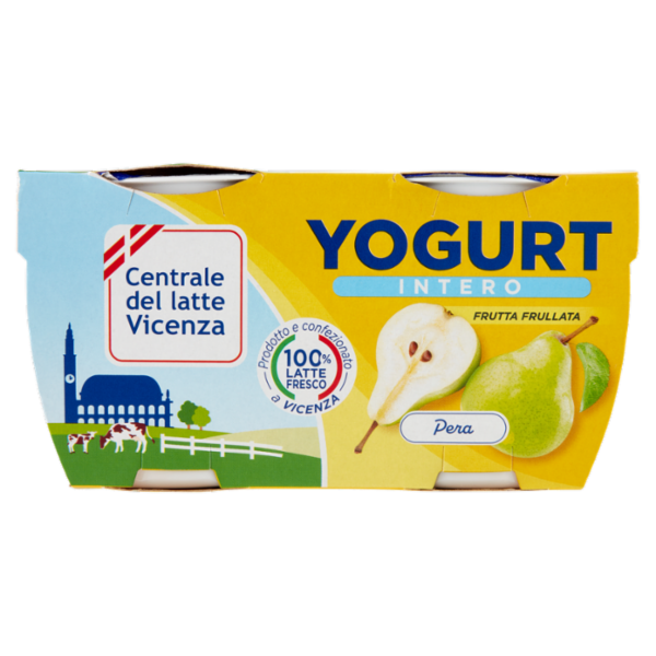 Centrale del latte Vicenza Yogurt Intero Frutta Frullata Pera 2 x 125 g
