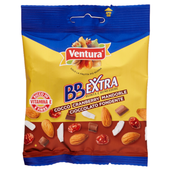 Ventura BBExtra Cocco Cranberry Mandorle Cioccolato Fondente 50 g