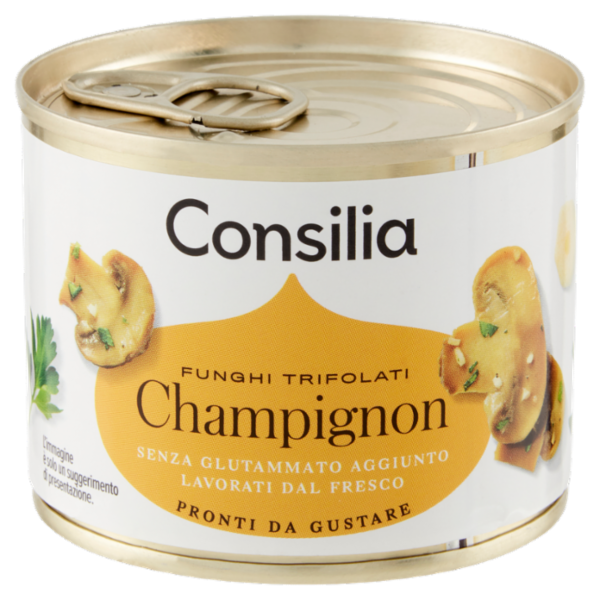 Consilia Funghi Champignon Trifolati in Olio di Semi di Girasole 180 g