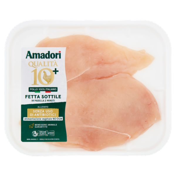 Amadori Qualità 10+ Petto Pollo a Fette Sottili
