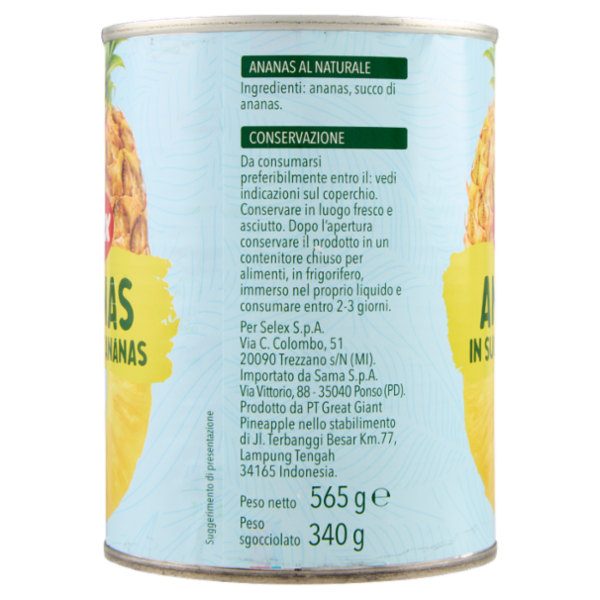 Selex Ananas al Naturale 565 g
