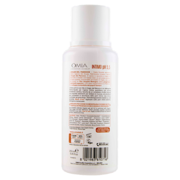 Omia Laboratoires eco biologico Intimo pH 5,5 Emolliente Lenitivo olio di argan 250 ml
