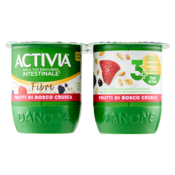 Activia Fibre Frutti di bosco e crusca 4 x 125 g