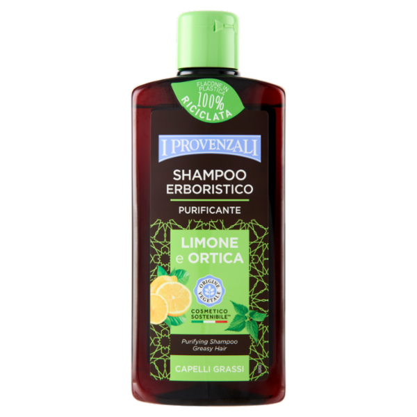 I Provenzali Shampoo Erboristico Limone e Ortica Capelli Grassi 250 ml