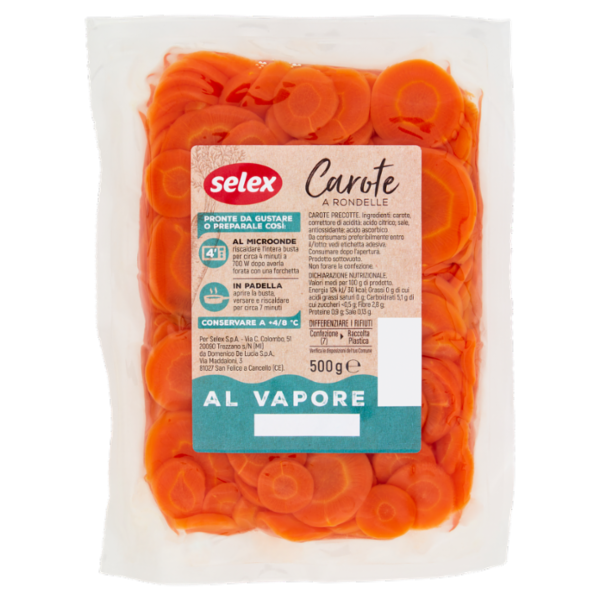 Selex Carote Pulite, Precotte e pronte da Cucinare 500 g