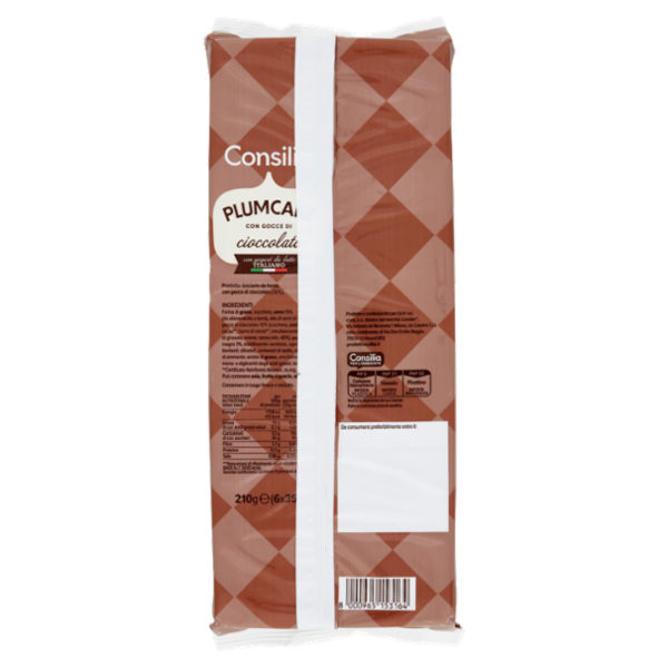 Consilia Plum Cake con Gocce di Cioccolato 6x35 g
