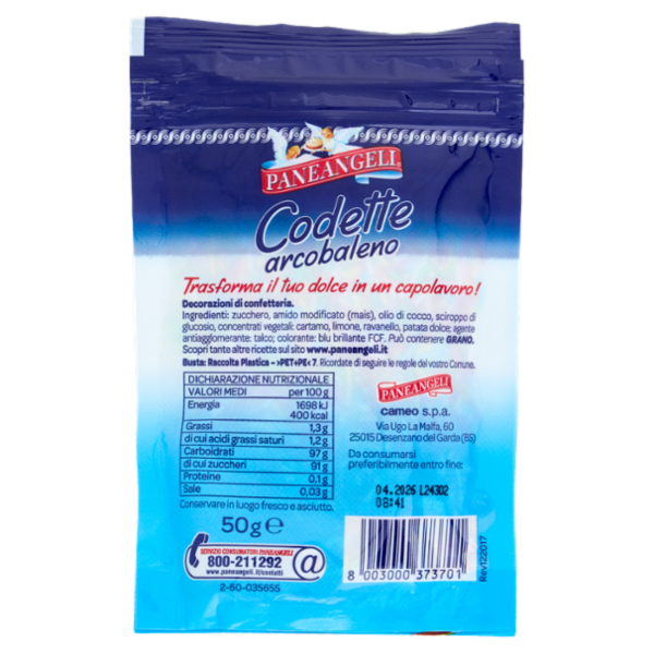 PANEANGELI decora con Codette arcobaleno 50 g