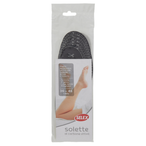 Selex Solette al Carbone Attivo Misura 36-46 2 pezzi