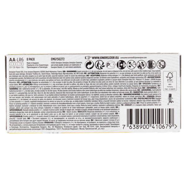 Energizer Alkaline Power AA Stilo 8 pz