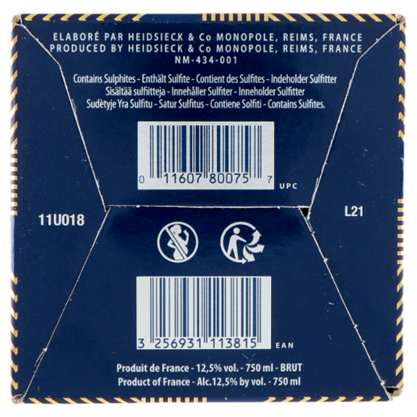 Heidsieck & Co Monopole Champagne Blue Top Brut 750 ml