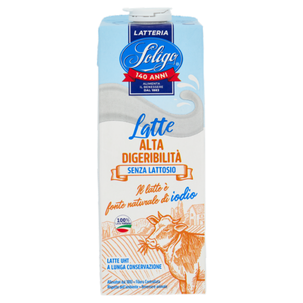 Latteria Soligo Alta Digeribilità Latte Parzialmente Scremato U.H.T. a Lunga Conservazione 1000 ml