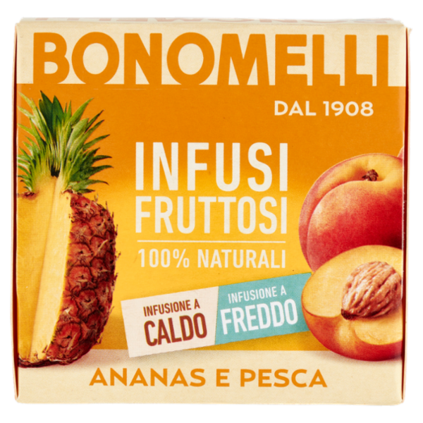 Bonomelli Infusi Fruttosi 100% Naturali Ananas e Pesca 12 Filtri 24 g