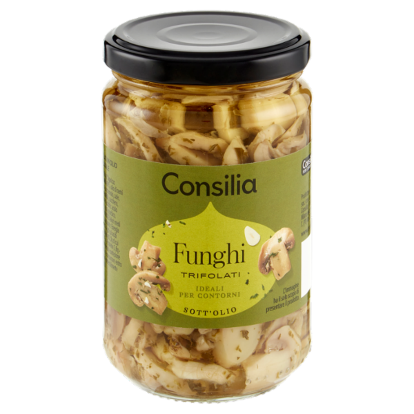 Consilia Funghi Champignon Trifolati in Olio di Semi di Girasole 285 g