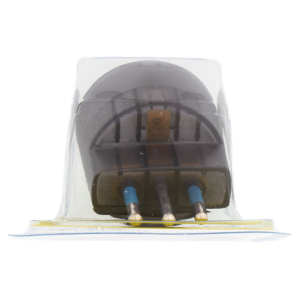 Selex Adattatore Semplice Spina 10A + 1 Presa Tedesca Trasparente