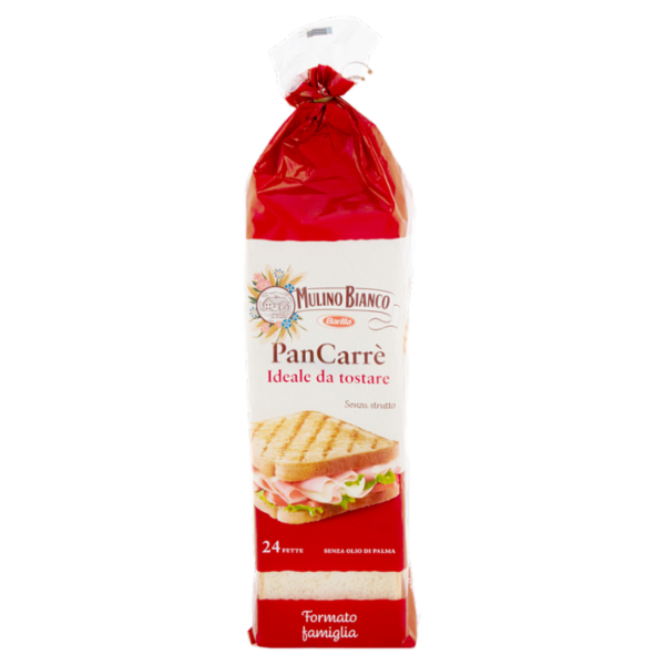 Mulino Bianco Pan Carrè Pane Ideale per Toast 24 fette 430g