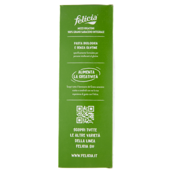 felicia Mezzi rigatoni Grano Saraceno Integrale Bio 340 g