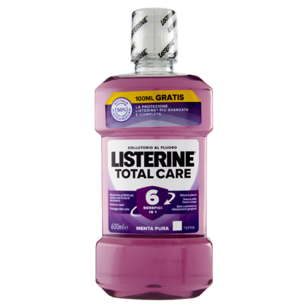Listerine Total Care Menta Pura 600 ml