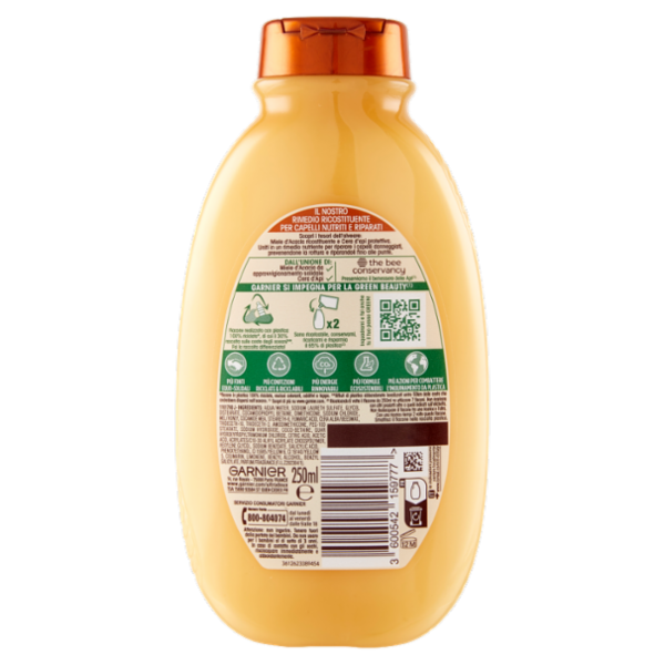 Garnier Ultra Dolce Shampoo Tesori di Miele, con Pappa Reale e Miele per capelli fragili, 250 ml