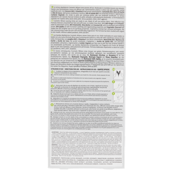 Cosmetic Milano Strisce Depilatorie Purificanti Corpo 8 pz