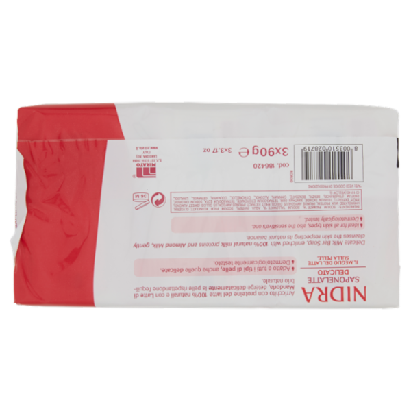 Nidra Saponelatte Delicato con latte di Mandorla 3 x 90 g