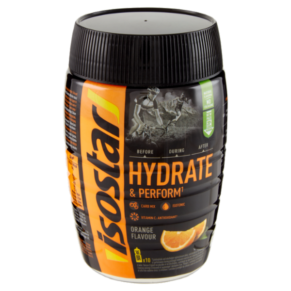 Isostad Hydrate & Perform, Preparato in polvere per bevanda isotonica sport, Gusto arancia 400 g