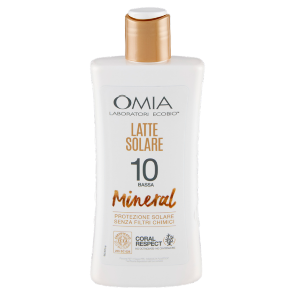 Omia Laboratori Ecobio Latte Solare 10 Bassa Mineral 200 ml