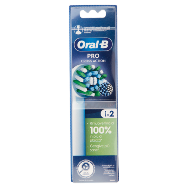 Oral-B Testine di Ricambio Pro Cross Action per Spazzolino Elettrico Denti Ricaricabile 2 pz