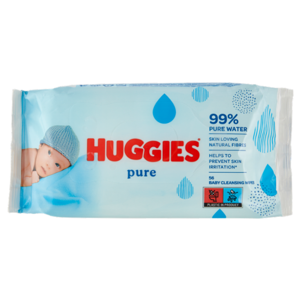 Huggies pure Baby Cleansing Wipes 56 pz