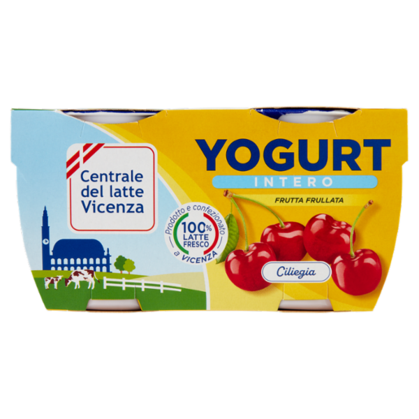 Centrale del latte Vicenza Yogurt Intero Frutta Frullata Ciliegia 2 x 125 g