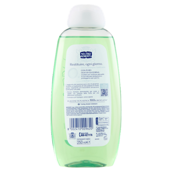 Neutro Roberts doccia shampoo tonificante con Vitamine della Frutta 250 ml