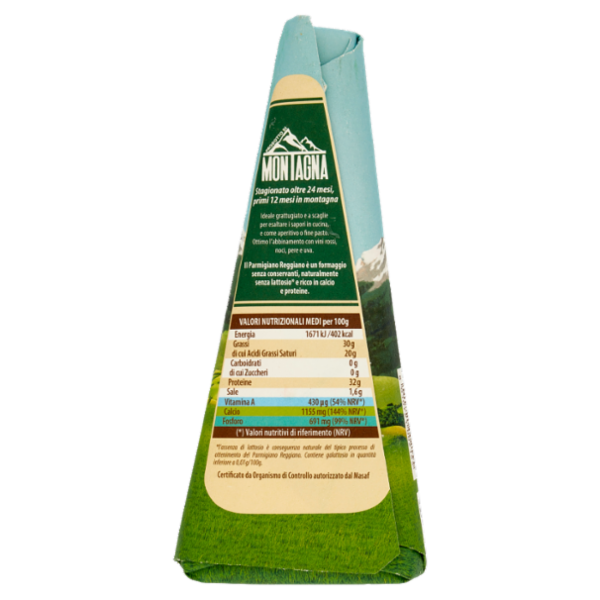 Parmareggio Parmigiano Reggiano DOP Prodotto di Montagna Stagionato Oltre 24 Mesi 250 g