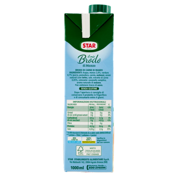 Star il mio Brodo di Manzo 1000 ml