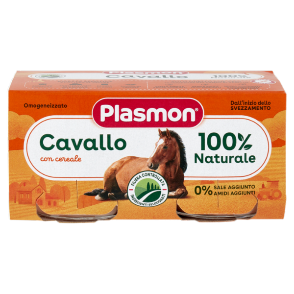 Plasmon Cavallo Omogeneizzato con Cavallo e Cereale 2 x 80 g