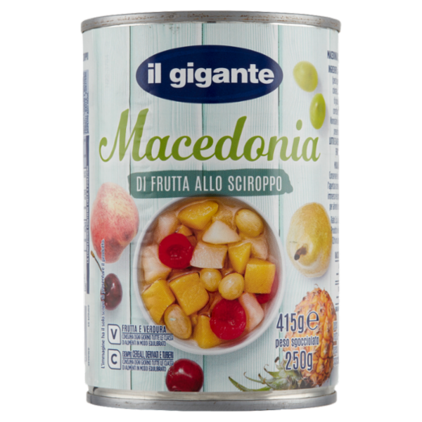 IL GIGANTE Macedonia di Frutta allo Sciroppo 415 g