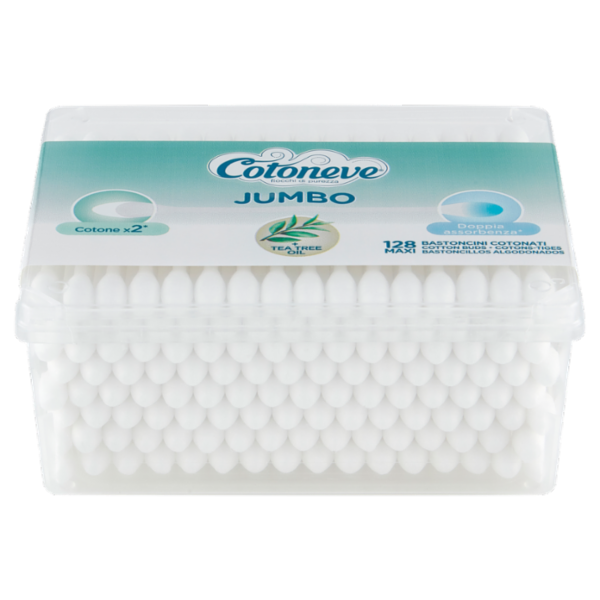Cotoneve Jumbo Maxi Bastoncini Cotonati 128 pz