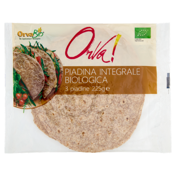 Orva! Piadina Integrale Biologica 3 x 75 g