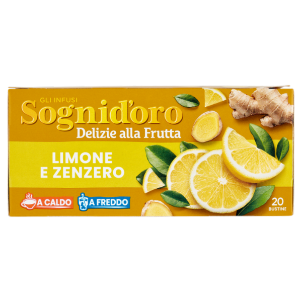 Sognid'oro gli Infusi Delizie alla Frutta Limone e Zenzero bustine 20 x 2 g