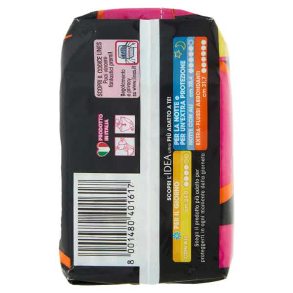 Lines Idea ultra Extra - flussi abbondanti con ali 8 pz
