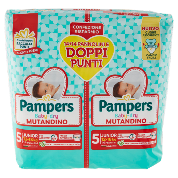 Pampers Baby-dry Mutandino Junior 14 + 14 pz