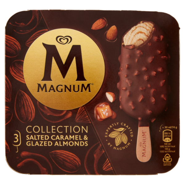 Magnum Collection Salted Caramel & Glazed Almonds 3 Gelati 222 g
