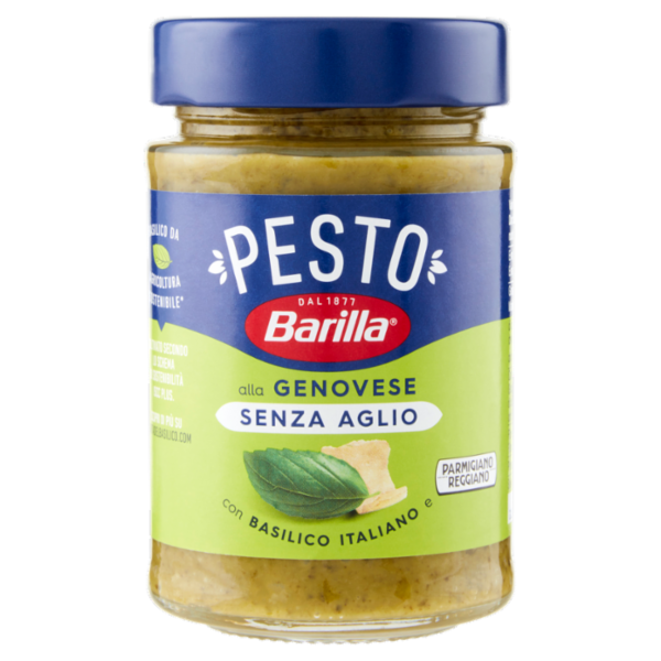 Barilla Pesto alla Genovese senza Aglio Condimento e Sugo per Pasta 190 g