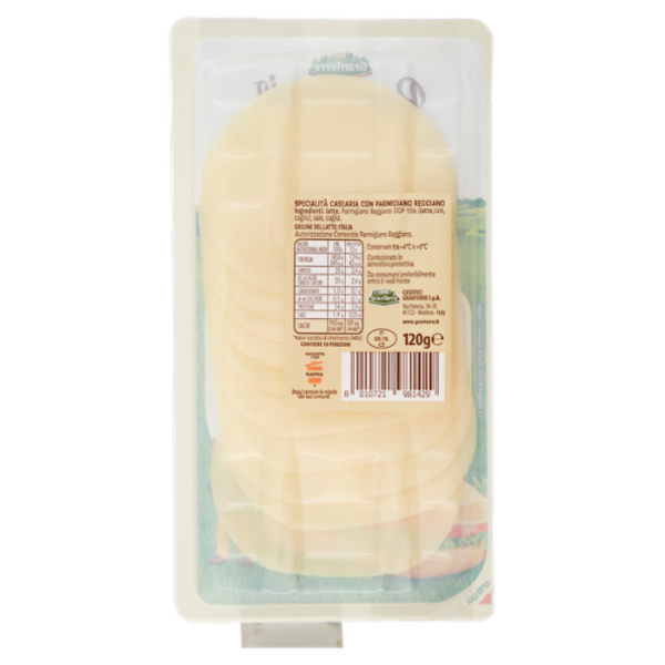 Parmareggio Formaggio a Fette con 15% di Parmigiano Reggiano 120 g