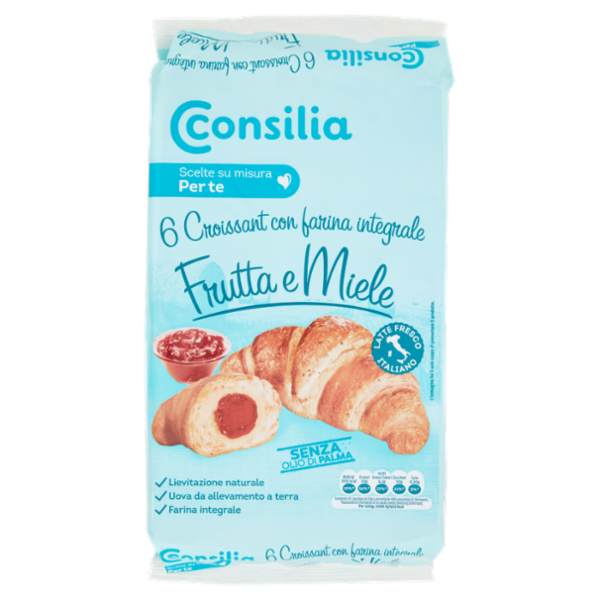 Consilia Scelte su misura Per te Croissant con farina integrale Frutta e Miele 6 x 50 g
