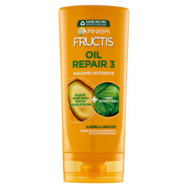 Garnier Balsamo Fructis Oil Repair, per Capelli Secchi, Crespi o Spenti, 200 ml